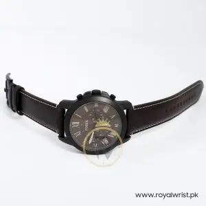 Fossil Men’s Chronograph Quartz Leather Strap Brown Dial 44mm Watch FS5088