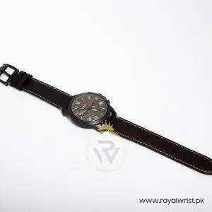 Fossil Men’s Chronograph Quartz Leather Strap Brown Dial 44mm Watch FS5088