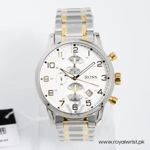 Hugo Boss Men’s Quartz Stainless Steel White Dial 44mm Watch 1513236