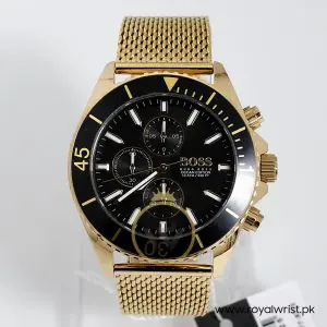Hugo Boss Men’s Chronograph Quartz Stainless Steel Black Dial 48mm Watch 1513703