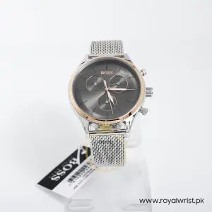 Hugo Boss Men’s Chronograph Stainless Steel Grey Dial 44mm Watch 1513549