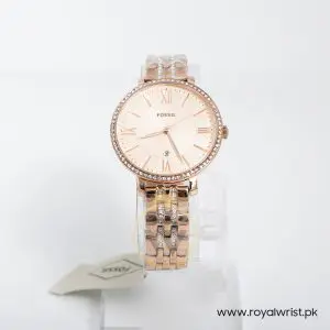 Fossil Women’s Quartz Stainless Steel Rose Gold Dial 36mm Watch ES3546