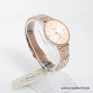 Fossil Women’s Quartz Stainless Steel Rose Gold Dial 36mm Watch ES3546