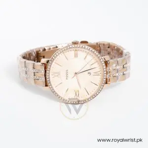 Fossil Women’s Quartz Stainless Steel Rose Gold Dial 36mm Watch ES3546