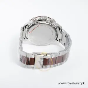 Fossil Men’s Chronograph Stainless Steel Silver Brown Dial 45mm Watch BQ2502
