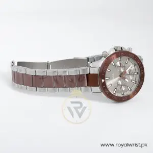 Fossil Men’s Chronograph Stainless Steel Silver Brown Dial 45mm Watch BQ2502
