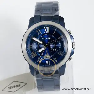 Fossil Men’s Chronograph Quartz Stainless Steel Blue Dial 44mm Watch FS5230