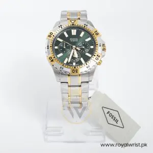 Fossil Men’s Chronograph Quartz Stainless Steel Green Dial 44mm Watch FS5622