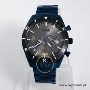Hugo Boss Men’s Chronograph Quartz Stainless Steel Blue Dial 44mm Watch 1513863