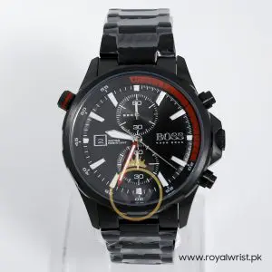 Hugo Boss Men’s Chronograph Quartz Stainless Steel Black Dial 46mm Watch 1513825
