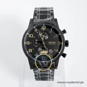 Hugo Boss Men’s Quartz Stainless Steel Black Dial 46mm Watch 1513275