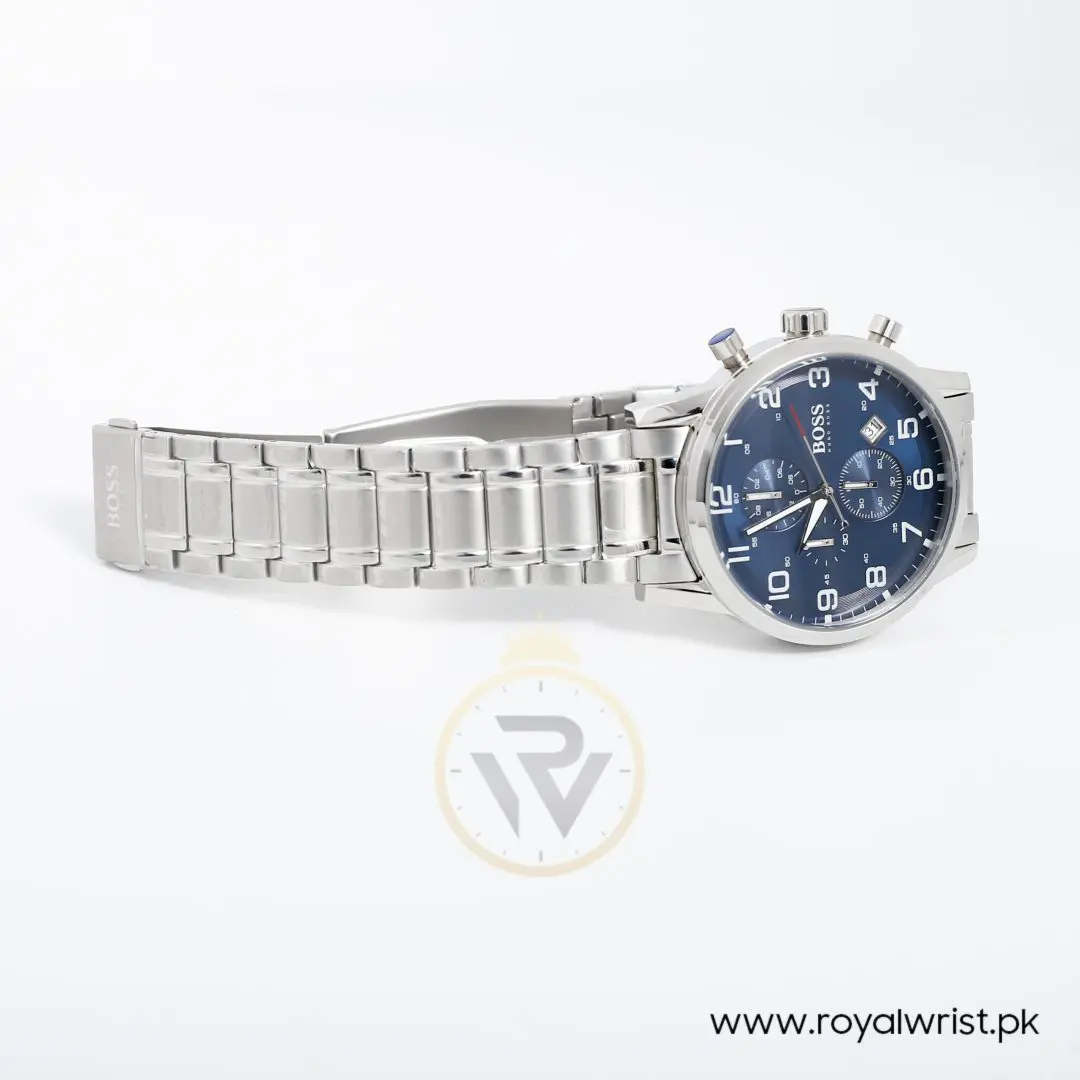 Hugo Boss Men’s Chronograph Quartz Stainless Steel Blue Dial 44mm Watch 1513183