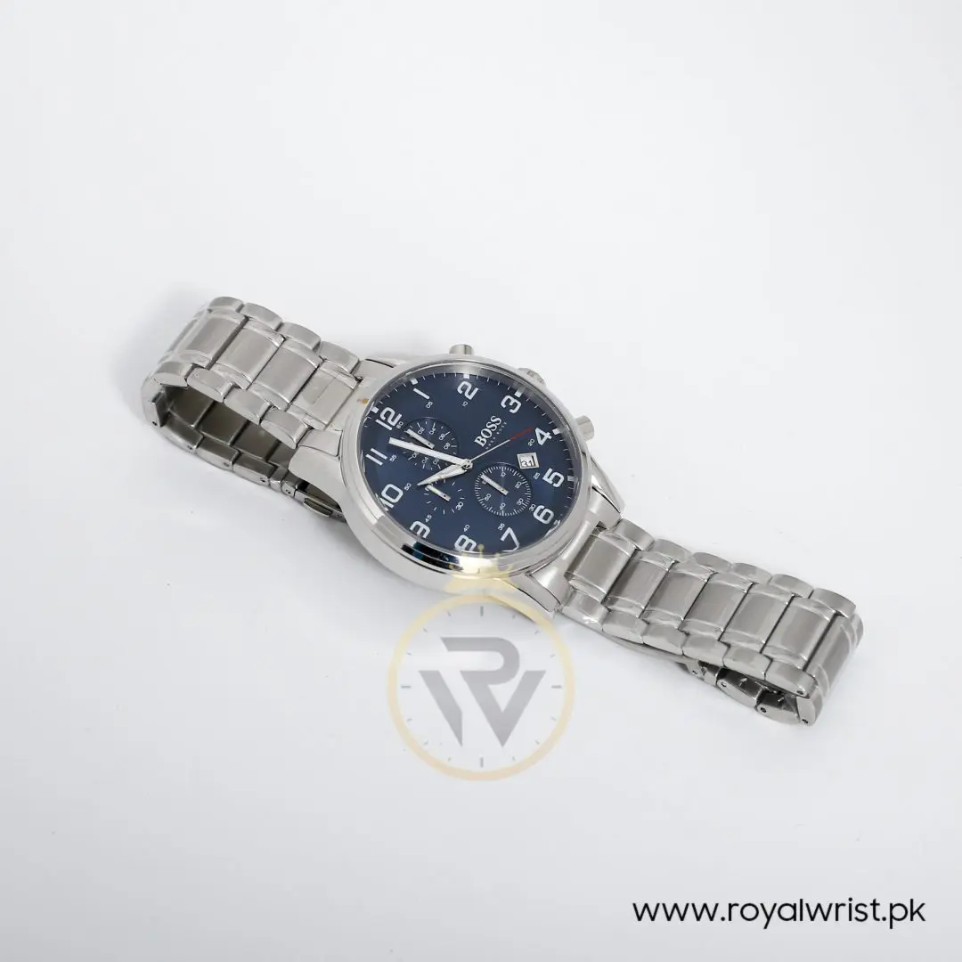 Hugo Boss Men’s Chronograph Quartz Stainless Steel Blue Dial 44mm Watch 1513183