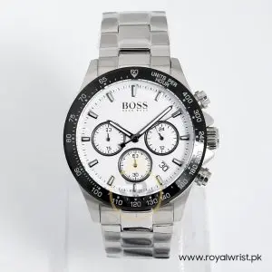 Hugo Boss Men’s Chronograph Quartz Stainless Steel White Dial 43mm Watch 1513875