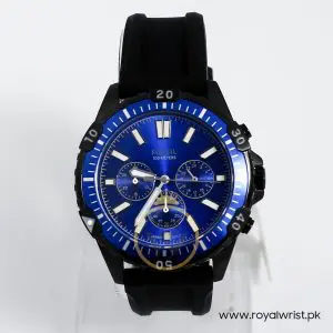 Fossil Men’s Quartz Silicone Strap Blue Dial 44mm Watch FS5695