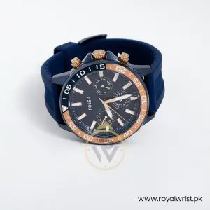 Fossil Men’s Quartz Silicone Strap Blue Dial 45mm Watch BQ2498