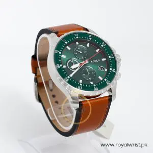 Fossil Men’s Quartz Leather Strap Green Dial 48mm Watch FS5734