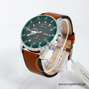 Fossil Men’s Quartz Leather Strap Green Dial 48mm Watch FS5734