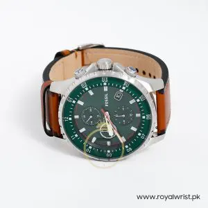 Fossil Men’s Quartz Leather Strap Green Dial 48mm Watch FS5734
