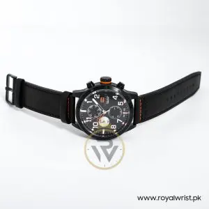 Tommy Hilfiger Men’s Quartz Black Leather Strap Black Dial 46mm Watch 1791136