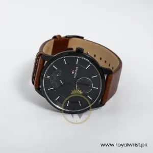 Tommy Hilfiger Men’s Quartz Leather Strap Black Dial 44mm Watch 1791604