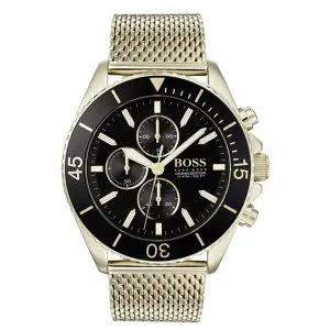 Hugo Boss Men’s Chronograph Quartz Stainless Steel Black Dial 48mm Watch 1513703