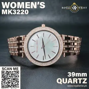 Michael Kors Women’s Quartz Stainless Steel Mother of Pearl Dial 39mm Watch MK3220