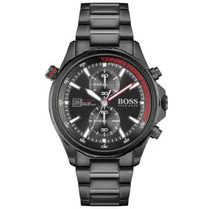 Hugo Boss Men’s Chronograph Quartz Stainless Steel Black Dial 46mm Watch 1513825
