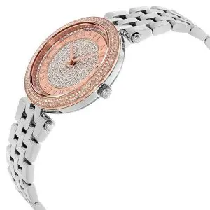 Michael Kors Women’s Quartz Stainless Steel Crystal Pave Dial 33mm Watch MK3446