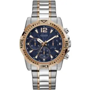 Guess Men’s Quartz Stainless Steel Blue Dial 43mm Watch GW0056G5