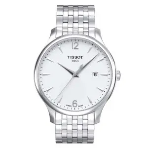TISSOT Men’s Quartz Swiss Made Stainless Steel White Dial 42mm Watch T063.610.11.037.00