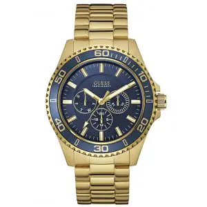 Guess Men’s Quartz Stainless Steel Blue Dial 44mm Watch W0172G5