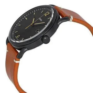 Fossil Men’s Chronograph Quartz Leather Strap Black Dial 42mm Watch FS5276