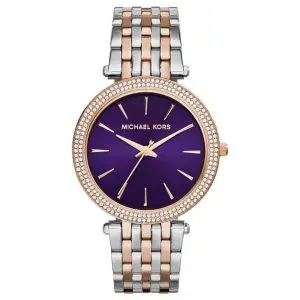 Michael Kors Women’s Quartz Stainless Steel Purple Dial 39mm Watch MK3353