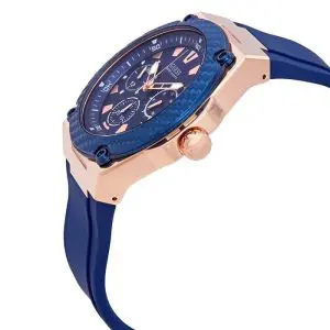 Guess Men’s Quartz Silicone Strap Blue Dial 46mm Watch W1049G2