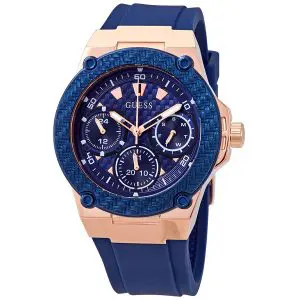 Guess Women’s Quartz Silicone Strap Blue Dial 39mm Watch W1094L2