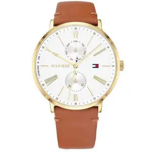 Tommy Hilfiger Women’s Quartz Leather Starp Silver Dial 38mm Watch 1782073