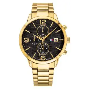 Tommy Hilfiger Men’s Quartz Stainless Steel Black Dial 48mm Watch 1710362