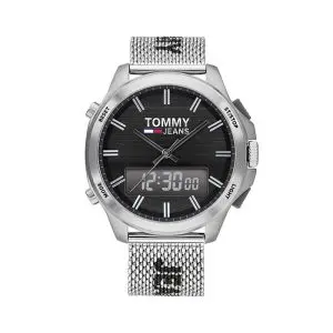 Tommy Hilfiger Men’s Quartz Stainless Steel Black Dial 46mm Watch 1791765