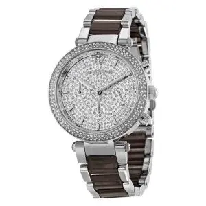 Michael Kors Women’s Quartz Stainless Steel Silver Dial 39mm Watch MK6284