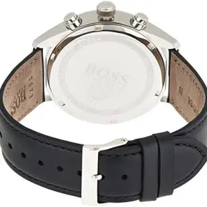 Hugo Boss Men’s Quartz Leather Strap Black Dial 44mm Watch 1513816