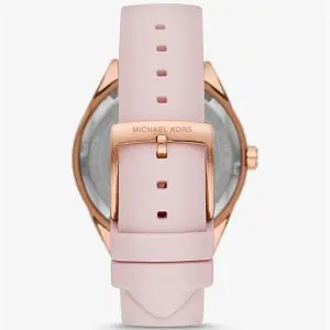 Michael Kors Women’s Quartz Silicone Strap Pink Dial 40mm Watch MK6946