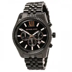 Michael Kors Men’s Chronograph Stainless Steel Black Dial 45mm Watch MK8467