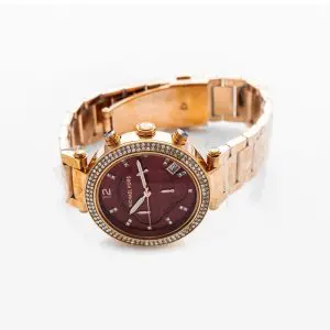 Michael Kors Women’s Quartz Stainless Steel Red Dial 39mm Watch MK6106