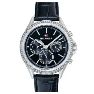 Tommy Hilfiger Women’s Quartz Leather Starp Black Dial 39mm Watch 1781981