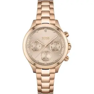 Hugo Boss Women’s Quartz Stainless Steel Gold Dial 38 Watch 1502592