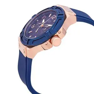 Guess Men’s Quartz Silicone Strap Blue Dial 45mm Watch W0247G3
