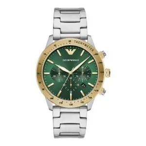 Emporio Armani Men’s Quartz Stainless Steel Green Dial 43mm Watch AR11454