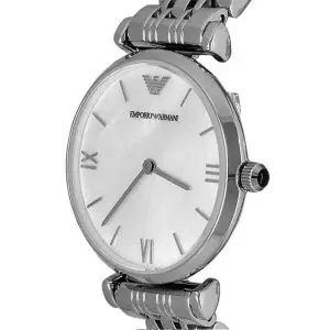 Emporio Armani Women’s Quartz Stainless Steel Mother of Pearl Dial 32mm Watch AR1682