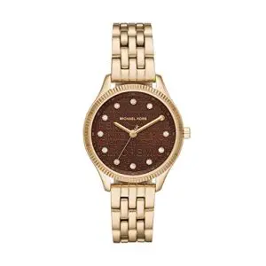 Michael Kors Women’s Quartz Stainless Steel Brown Dial 35mm Watch MK6798 (Without Tag)